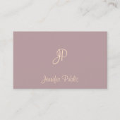 Elegant handschrift Script Monogram Sjabloon Visitekaartje (Voorkant)