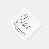 Elegant handschrift Simple Let's vieren Servet (Hoek)