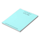 Elegant handschrift van het bureau van Light Aqua Notitieblok (Linkerzijde)