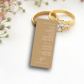 Elegant handschrift Waterverf Bloemen bruiloft Programmakaart