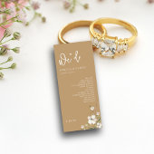 Elegant handschrift Waterverf Bloemen bruiloft Programmakaart