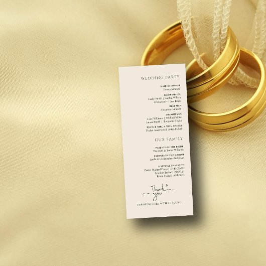 Elegant handschrift Waterverf Bloemen bruiloft Programmakaart