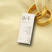 Elegant handschrift Waterverf Bloemen bruiloft Programmakaart