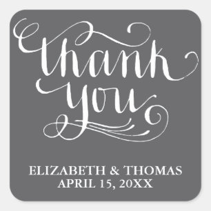 ELEGANT HANDSCHRIFTELIJKE SCRIPT DANK U STICKERS
