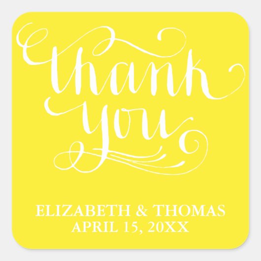 ELEGANT HANDSCHRIFTELIJKE SCRIPT DANK U STICKERS (Voorkant)