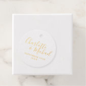 Elegant handtekening script goud bedankjes labels (Met doos)