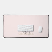 Elegant Handtekening Script Monogram Roze Bureaumat (Keyboard & Muis)