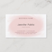 Elegant handTekst lettertype zwart-wit roze bovenz Visitekaartje (Achterkant)