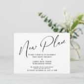 Elegant Handwriting New Plan Eenvoudige aankondigi Kaart (Staand voorkant)