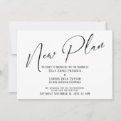 Elegant Handwriting New Plan Eenvoudige aankondigi Kaart (Voorkant)