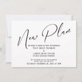 Elegant Handwriting New Plan Eenvoudige aankondigi Kaart