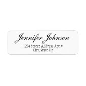 Elegant Handwriting Return Address Envelope Labels (Voorkant)