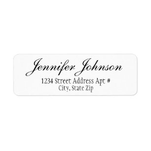 Elegant Handwriting Return Address Envelope Labels