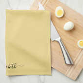 Elegant Handwritten Script Name Black And Gold Theedoek (Quarter Fold)