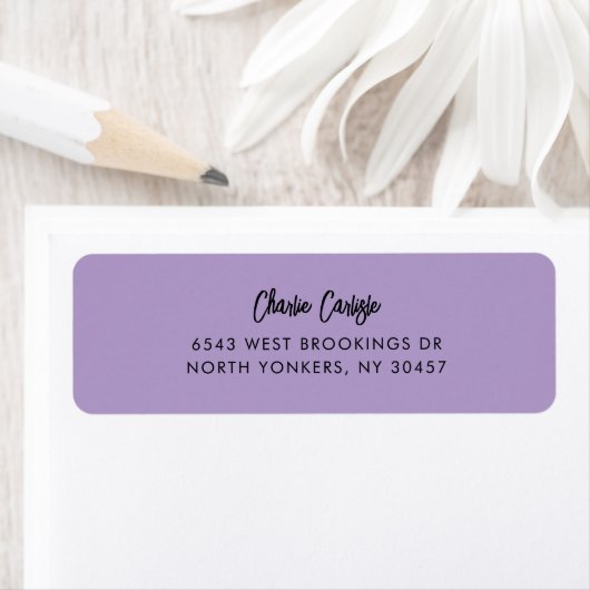 Elegant Handwritten Script Return Address Etiket (Insitu)