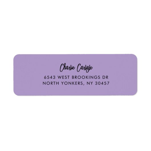 Elegant Handwritten Script Return Address Etiket (Voorkant)
