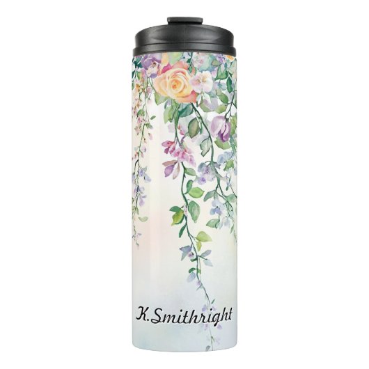 Elegant hangend bloemstuk thermosbeker (Voorkant)