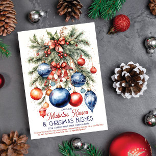 Elegant Hangende Mistletoe Ornament Kerstfeest Kaart