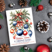 Elegant Hangende Mistletoe Ornament Kerstfeest Kaart