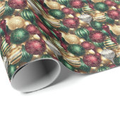 Elegant Hanging Christmas Ornaments  Cadeaupapier (Rol Hoek)