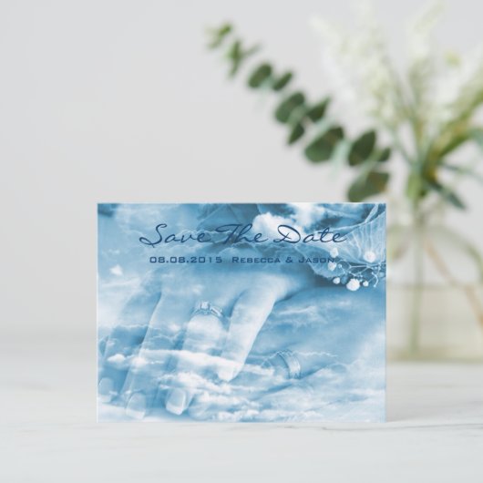 elegant hanteert een bruiloft op jaarbasis , behal aankondigingskaart (Staand voorkant)