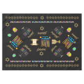 Elegant Hanukkah Chanukah Tablecover Tablecloth Tafelkleed (Voorkant (Horizontaal))