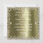 ELEGANT HANUKKAH CRYSTAL Gold Sparkle Invitation Kaart (Achterkant)