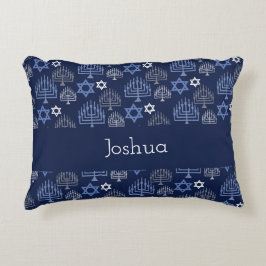 Elegant Hanukkah Holiday Pattern Accent Kussen