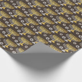 Elegant Hanukkah Holiday Pattern Gold Cadeaupapier (Hoek)