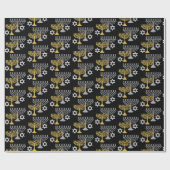 Elegant Hanukkah Holiday Pattern Gold Cadeaupapier (Vlak)