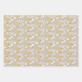Elegant Hanukkah Holiday Pattern Gold Inpakpapier Vel (Voorkant 2)