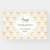 Elegant Hanukkah Holiday Pattern Gold Spandoek (Horizontaal)