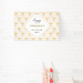 Elegant Hanukkah Holiday Pattern Gold Spandoek (Insitu)