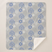 Elegant Hanukkah Holiday Pattern Sherpa Deken (Voorkant)