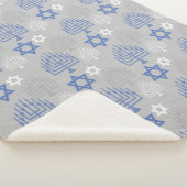 Elegant Hanukkah Holiday Pattern Sherpa Deken (3/4)