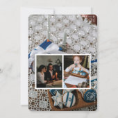 Elegant Hanukkah Menorah | Familiefoto's Feestdagenkaart (Achterkant)