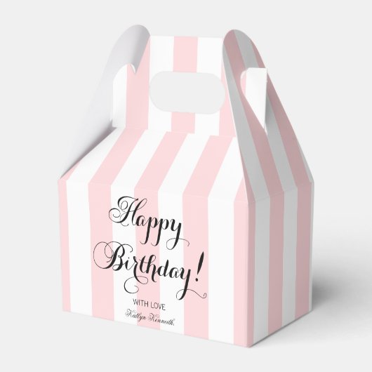 Elegant Happy Birthday Bedankdoosjes (Voorkant Zijde)