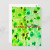 Elegant Happy Birthday Briefkaart (Voorkant / Achterkant)