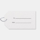 Elegant Happy Birthday Cadeaulabel (Achterkant Horizontaal)