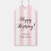 Elegant Happy Birthday Cadeaulabel (Voorkant)