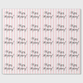 Elegant Happy Birthday Cadeaupapier (Vlak)