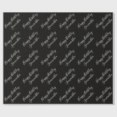 Elegant Happy Birthday cadeaupapier met eigen naam (Vlak)