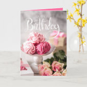 Elegant Happy Birthday Flowers Kaart (Gele Bloem)