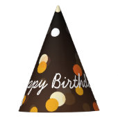 Elegant Happy Birthday in Sparkles Feesthoedjes (Voorkant)