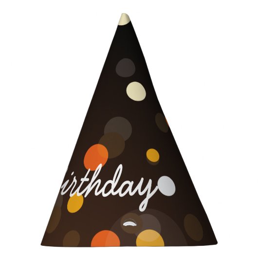 Elegant Happy Birthday in Sparkles Feesthoedjes (Rechts)