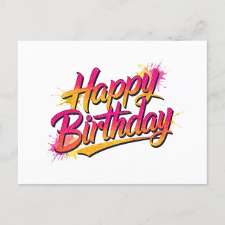 Elegant Happy Birthday Invitation Uitnodiging Briefkaart