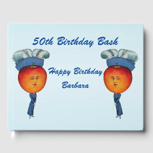 Elegant Happy Birthday Lady Apple Head Fancy Pet Gastenboek