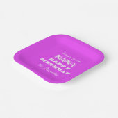 Elegant Happy Birthday Nana Script Eenvoudig Chic Papieren Bordje (Gebogen)