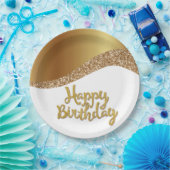 Elegant Happy Birthday Papieren Bordje (Feest)