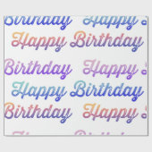 Elegant Happy Birthday Pattern Cadeaupapier (Vlak)